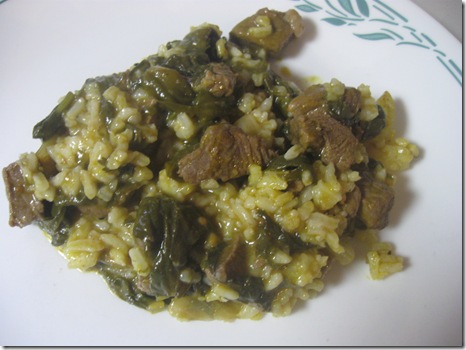 Lebanese Beef Stew with Spinach