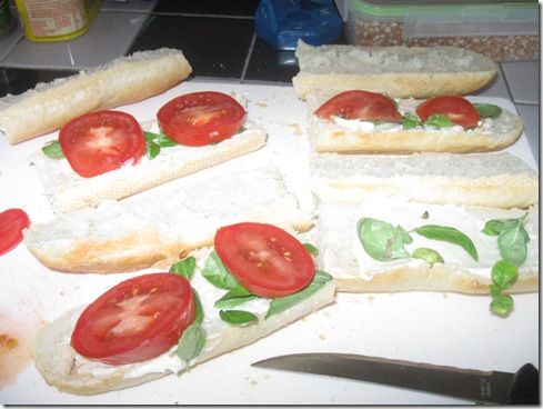 Italian Panini Sandwiches on a cutting board