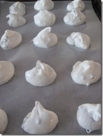 white meringue cookies