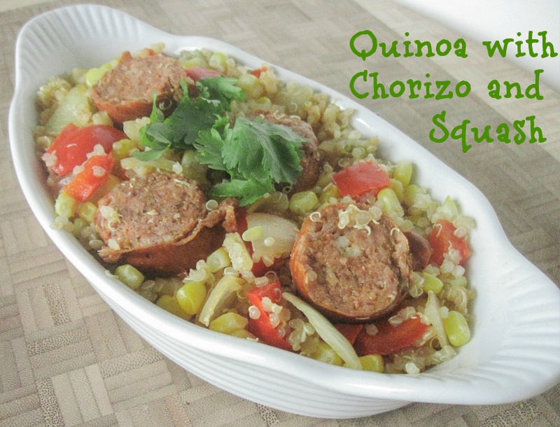 quinoa with chorizo and squash
