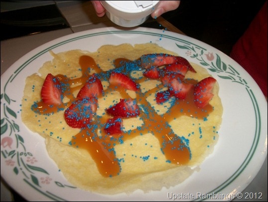 filling the crepes