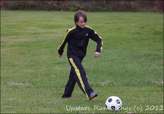 Playing Soccer in Puma tracksuit