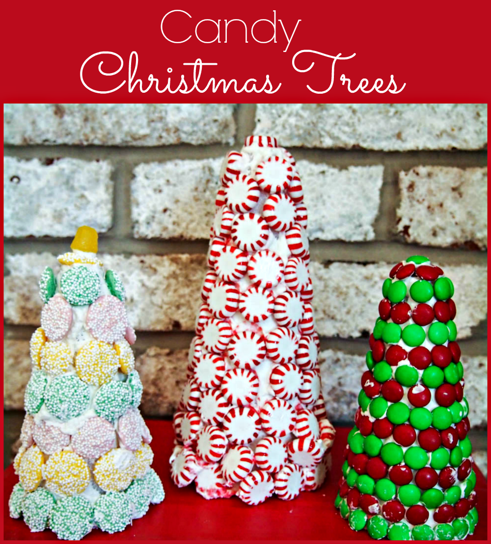 candy christmas trees - an easy DIY Christmas decoration