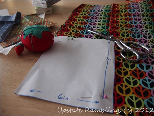 Cutting out Fabric for Kleenex Pocket Packs