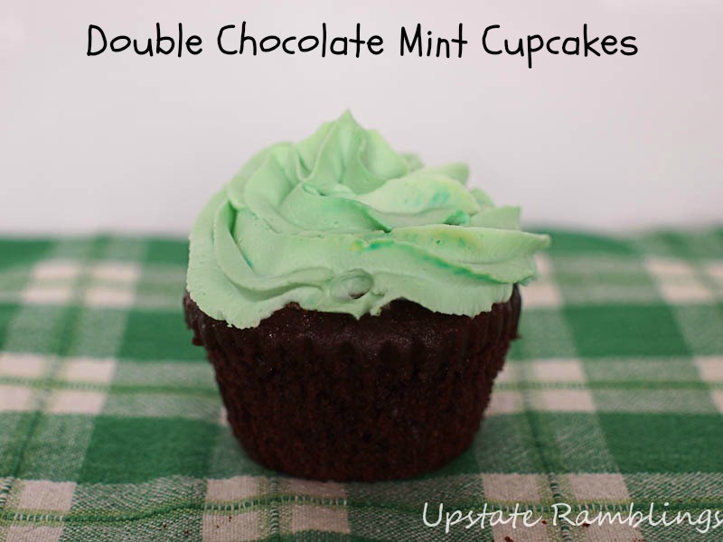 Double Chocolate Mint Cupcakes for St. Patrick's Day