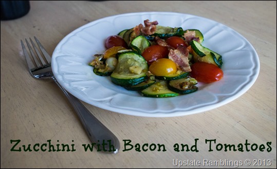 Zucchini with Bacon and Tomatoes