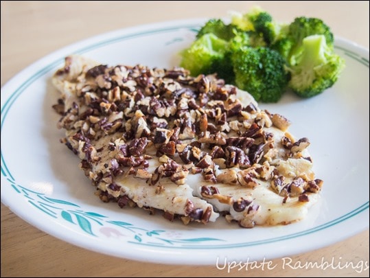 Pecan Crusted Baked Flounder