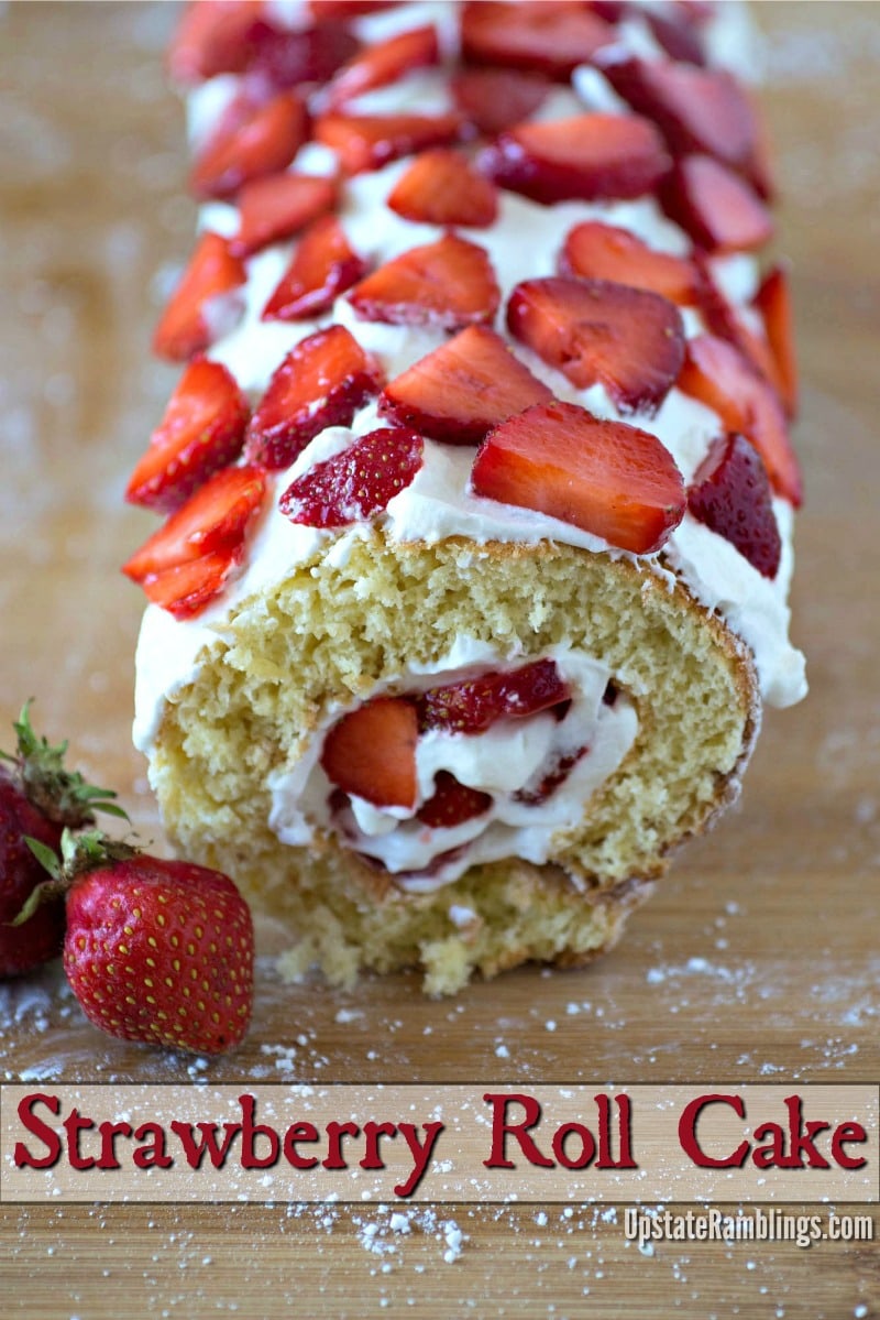 Easy Homemade Strawberry Shortcake Roll 