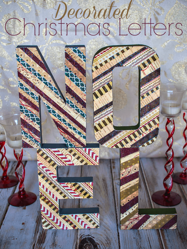 Decorated Christmas Letters - NOEL - Christmas in July