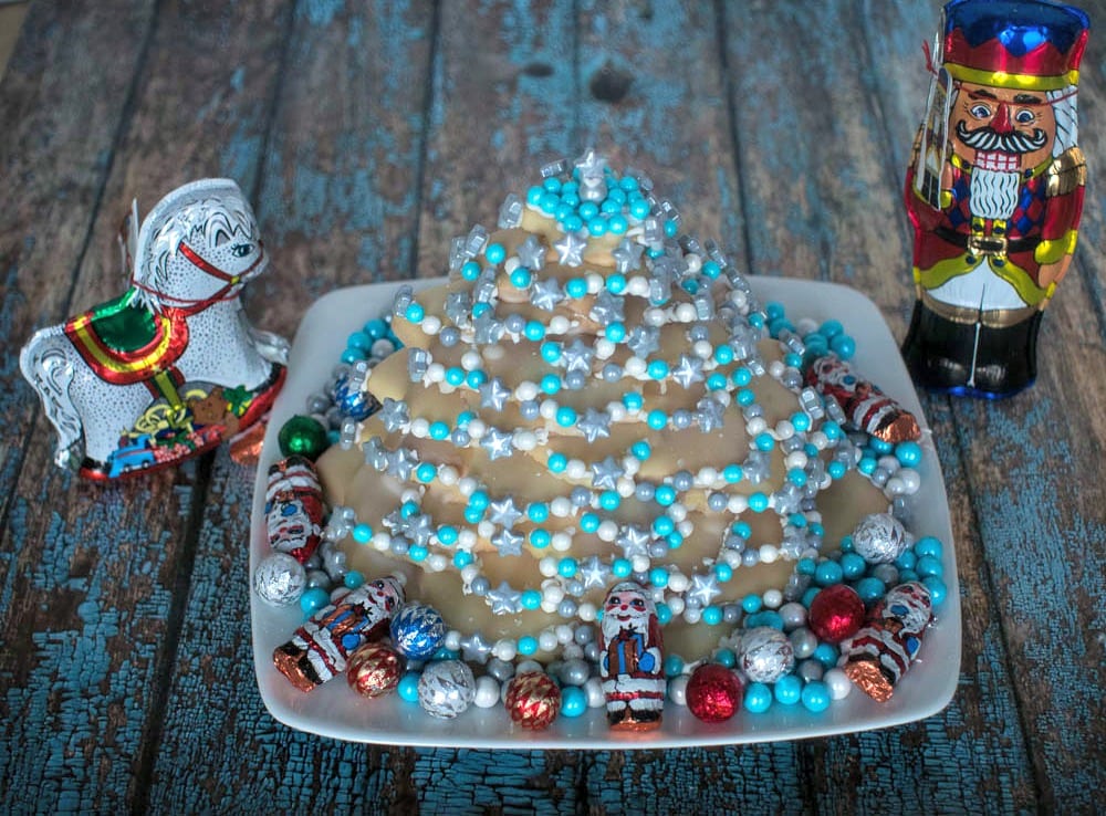 Cookie Christmas Tree - Sugar Cookie Christmas tree decorated with Sixlets