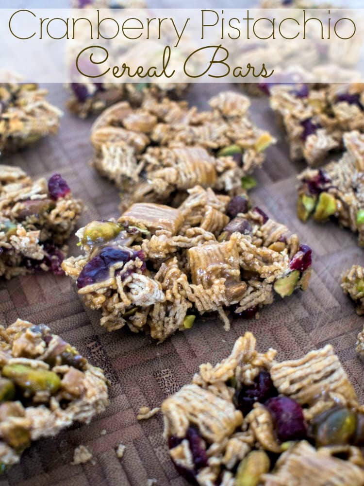 Cranberry Pistachio Cereal Bars - an easy to make snack