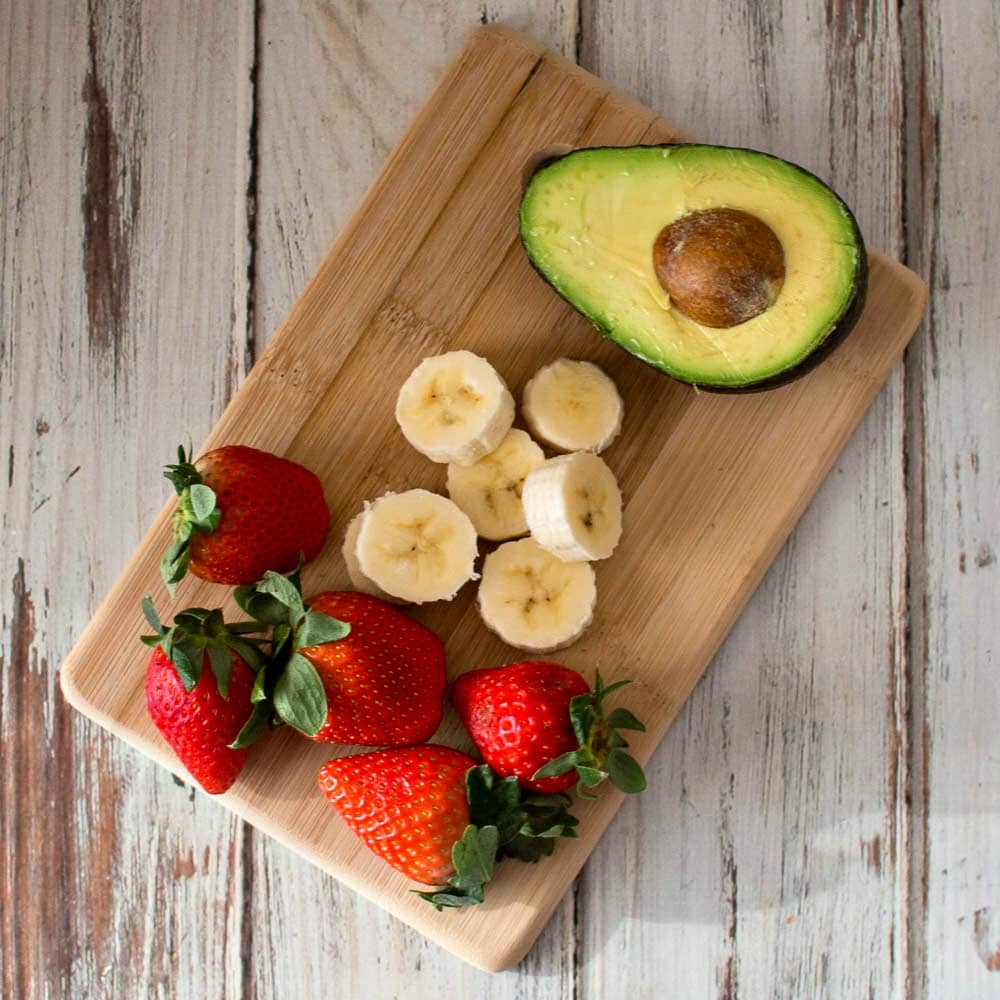 strawberry banana and avocado for smoothie recipe