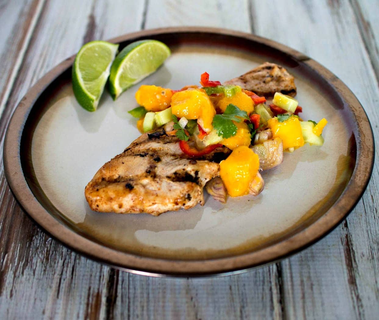Citrus Turkey Cutlets with Mango Salsa - an easy summer time grilling recipe
