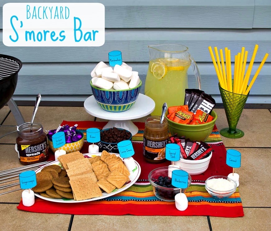 Backyard S'mores Bar for family fun