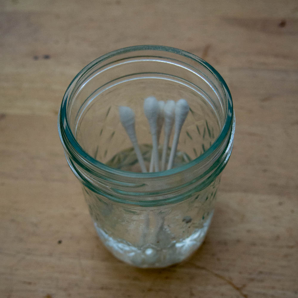 Q-tips for metal etching