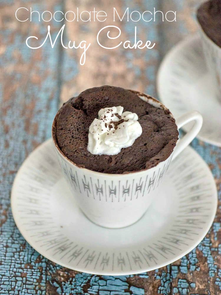 Chocolate Mocha Mug Cake - an easy microwave recipe for making a mocha mug cake