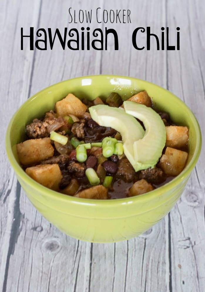 Slow Cooker Hawaiian Chili in a bowl