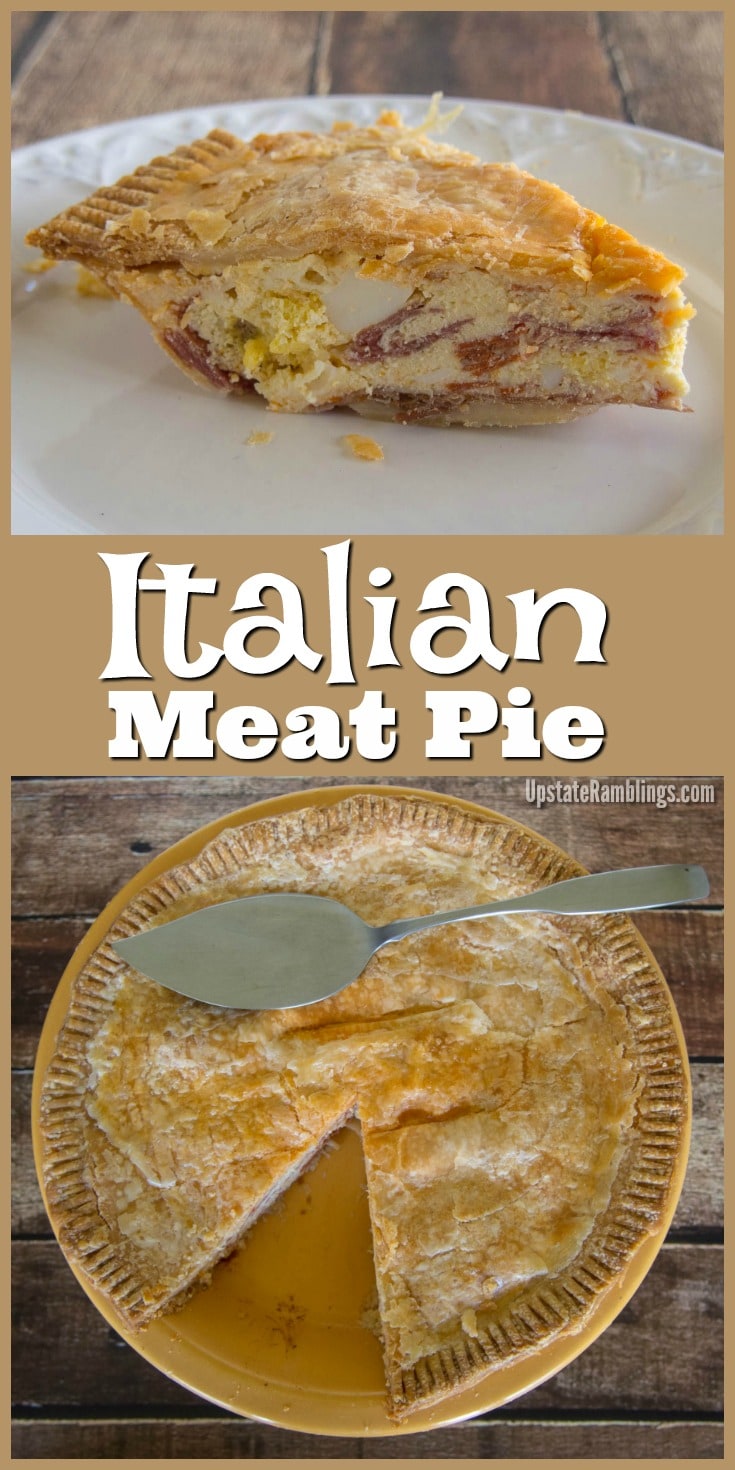 italian easter meat pie prosciutto - also called pizza rustica or pizza chenna