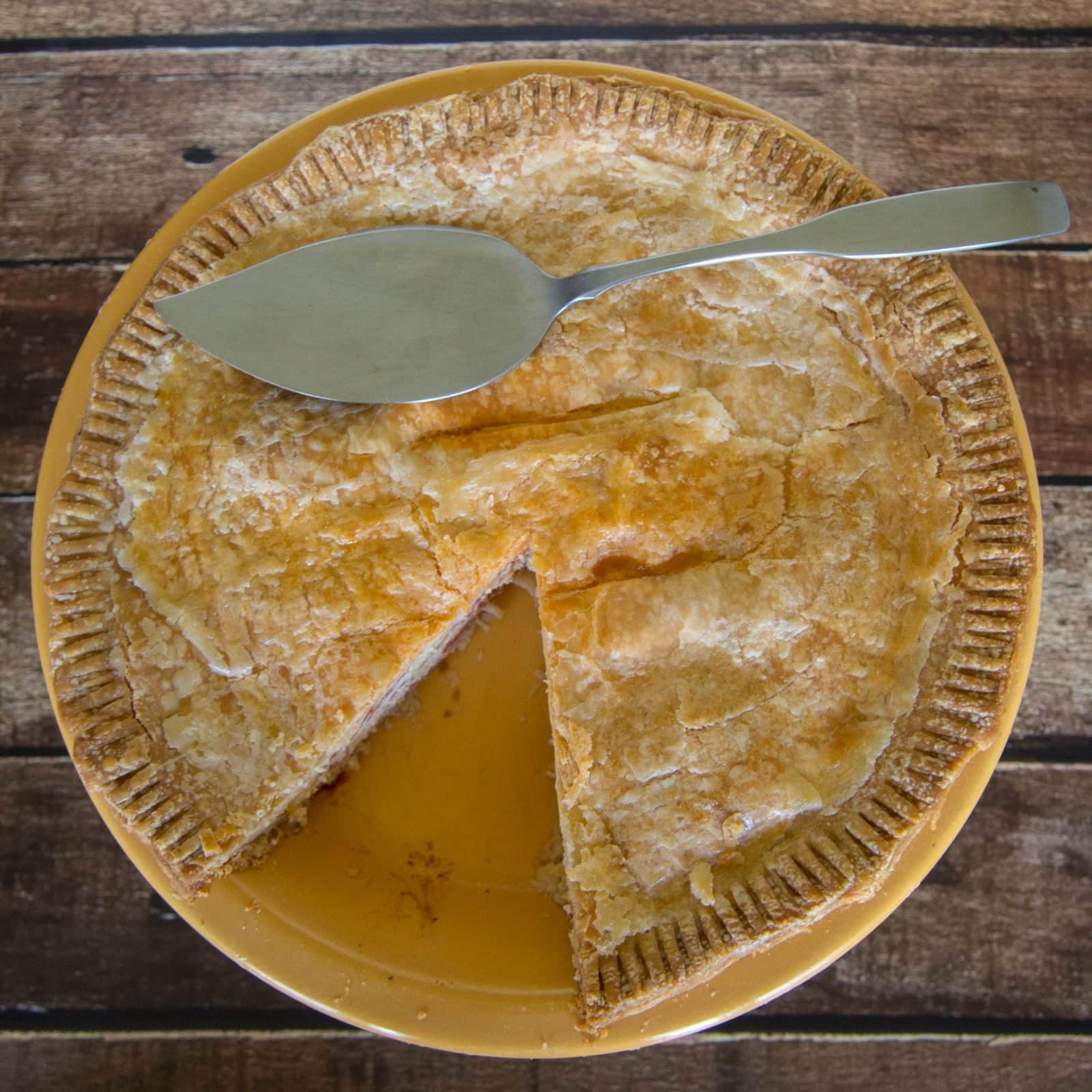 Top view of Italian Easter Meat Pie Recipe