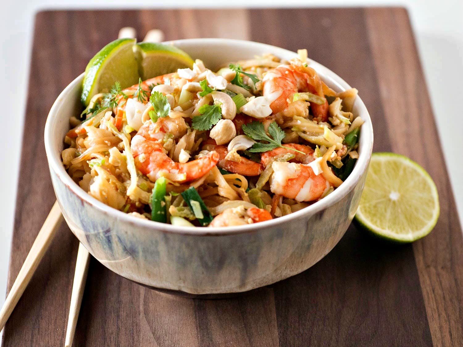 This Easy Shrimp Pad Thai recipe is great for a family weeknight meal and ready in under 30 minutes.
