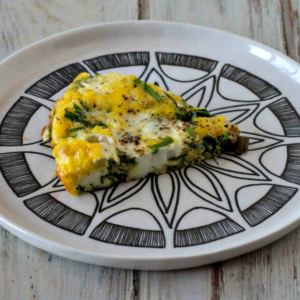 Piece of Spinach Frittata - perfect breakfast for dinner