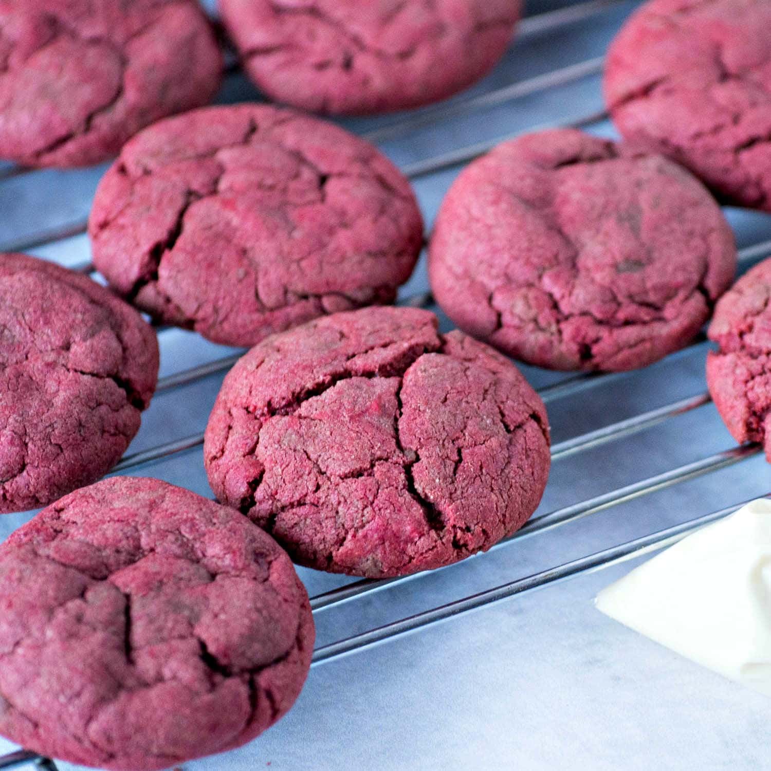 Red Velvet Cookies from a cake mix