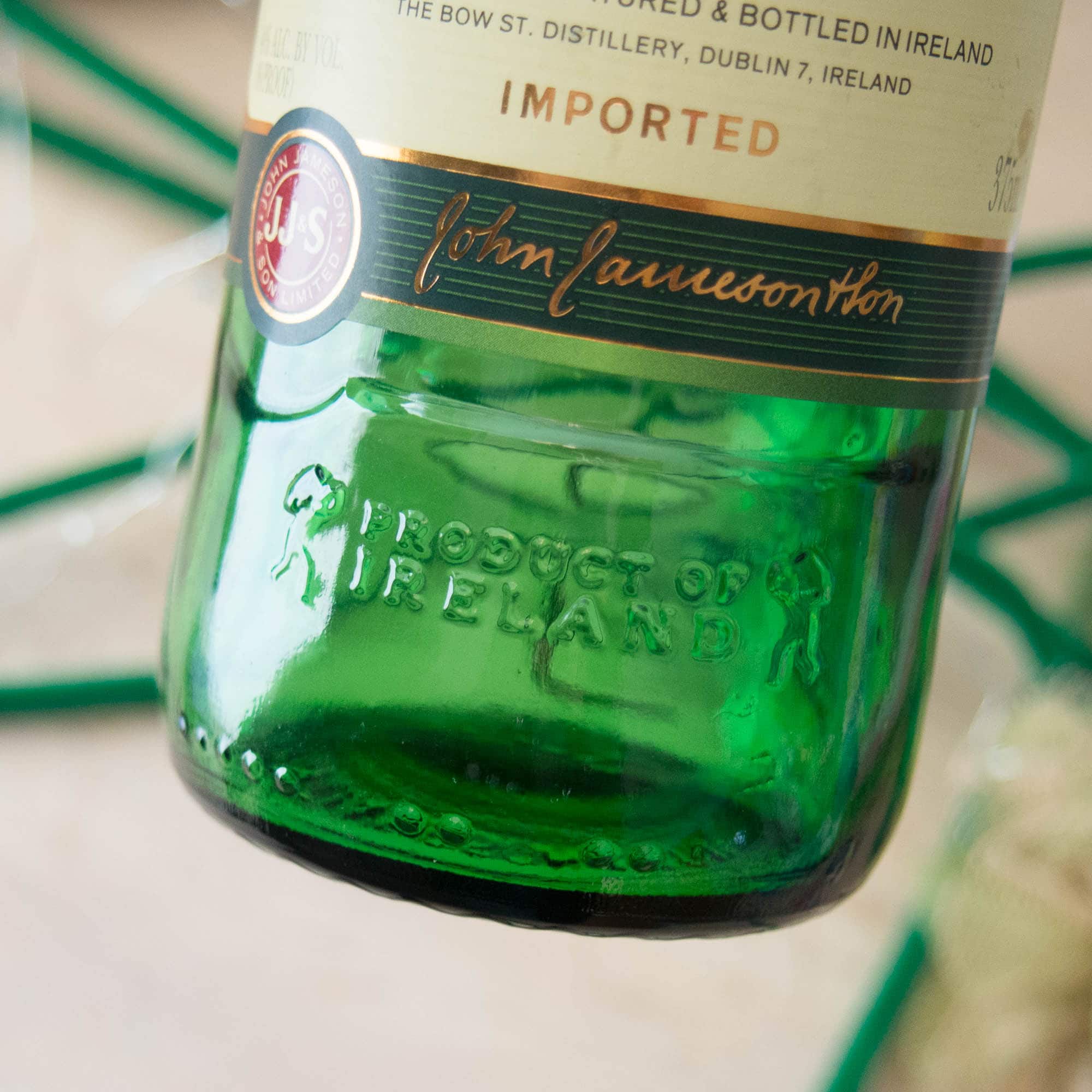 Bottle for making the Easy St. Patrick's Day Centerpiece