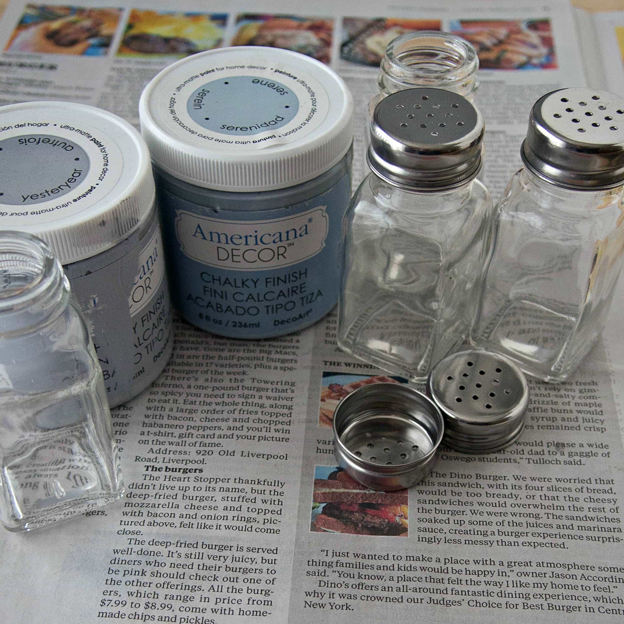 salt shakers and paint