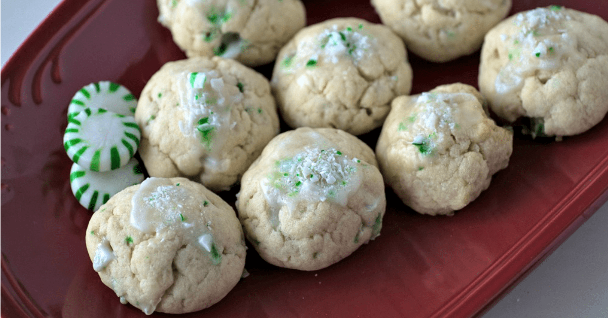 Peppermint Cookies | Easy to Make | Christmas Cookies | Green Peppermint Cookies | Holiday Cookies | Candy Cane | Recipe | Iced Peppermint Cookies