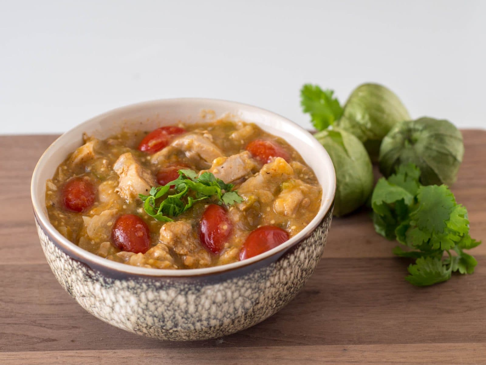 Tomatillo Chicken Stew made in the instant pot