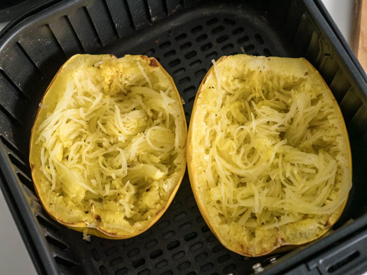 air fryer squash after cooking