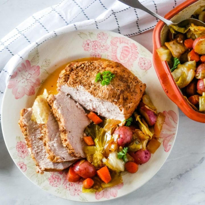 Roast Pork with Cabbage and Potatoes
