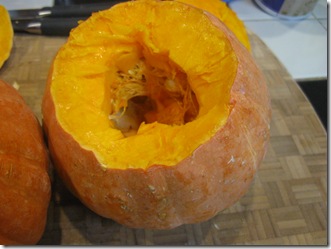 golden nugget squash with top cut off