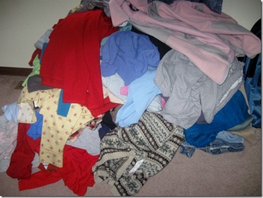 big pile of clothes