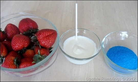 Making Red White and Blue Strawberries