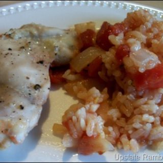 Baked Chicken with Rice and Tomatoes