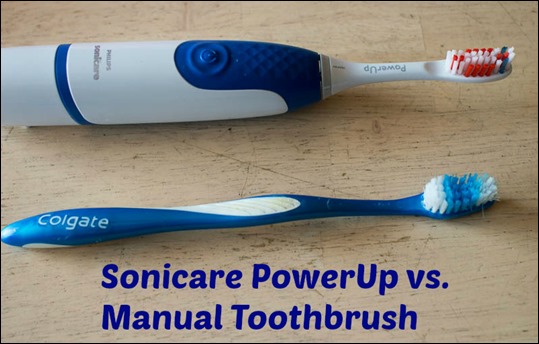 Sonicare PowerUp vs. Manual Toothbrush
