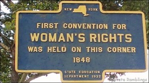 The first convention for women's rights was held on this corner.