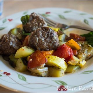 Meatball Casserole with Summer Vegetables