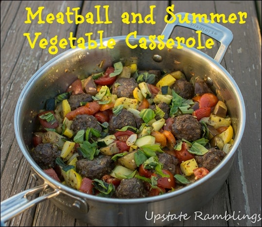 Meatball and Summer Vegetable Casserole - Paleo Friendly