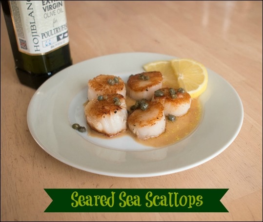 Seared Sea Scallops with Lemon Caper Sauce #shop #STAROliveOil