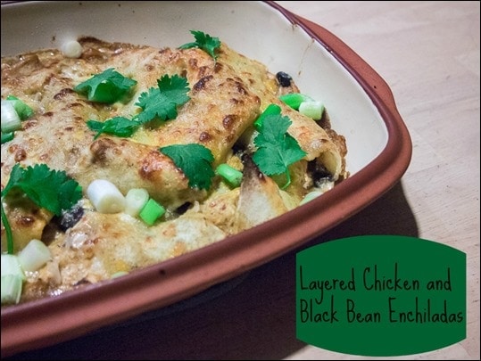 Layered Chicken and Black Bean Enchilada Casserole from Kraft