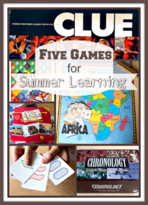 Five games for summer learning.