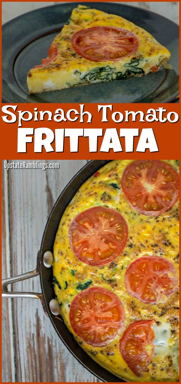 Spinach and tomato frittata.