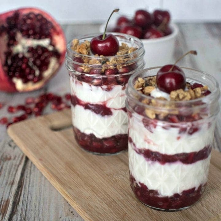 Raspberry-Cherry Yogurt Parfait
