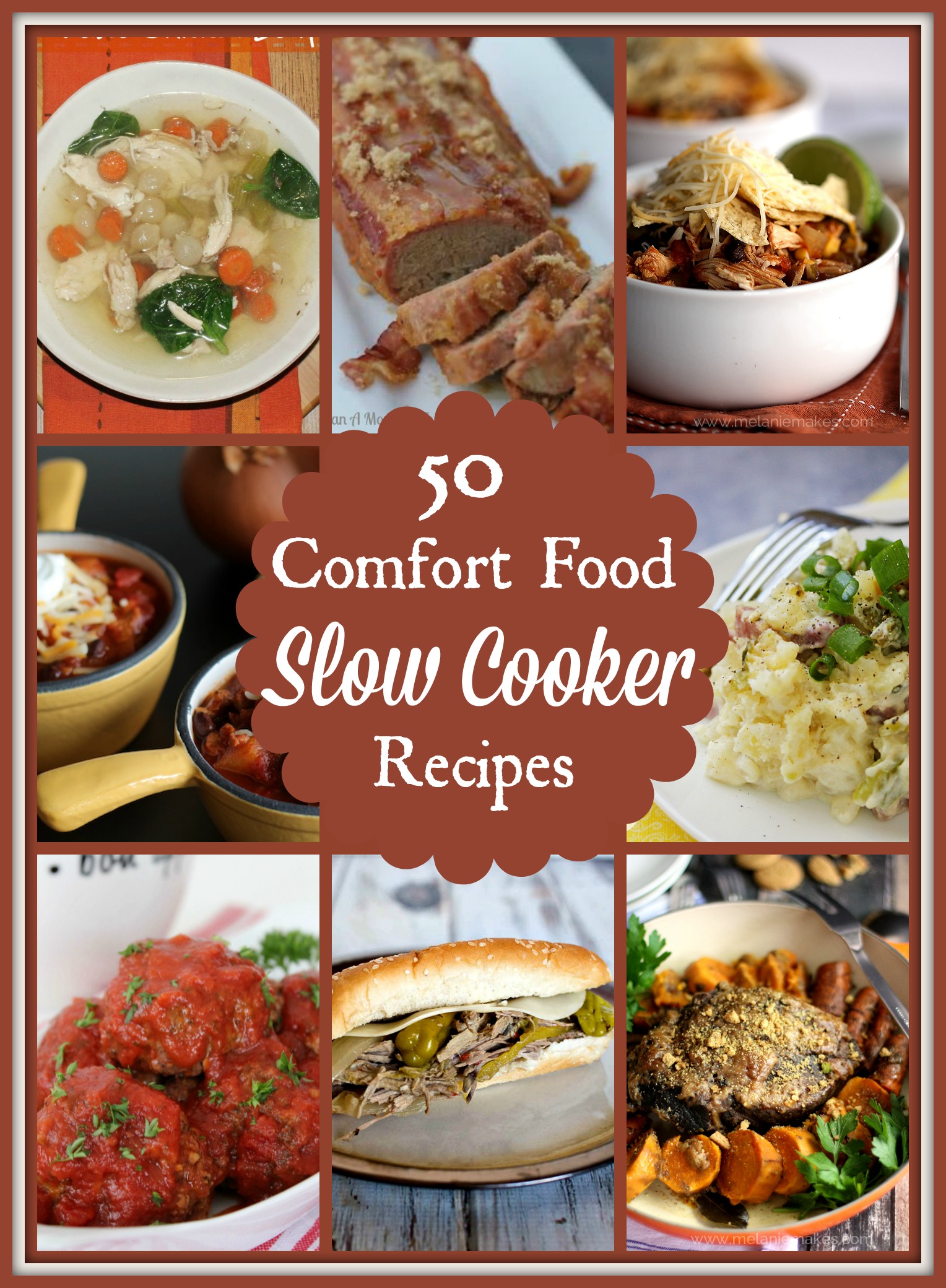 50 Comfort Food Slow Cooker Recipes - Easy comfort food you can make ahead in your crockpot.