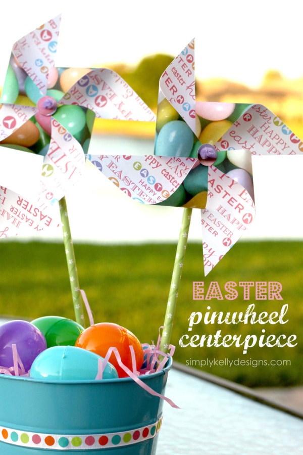 Easter Pinwheel Centerpiece