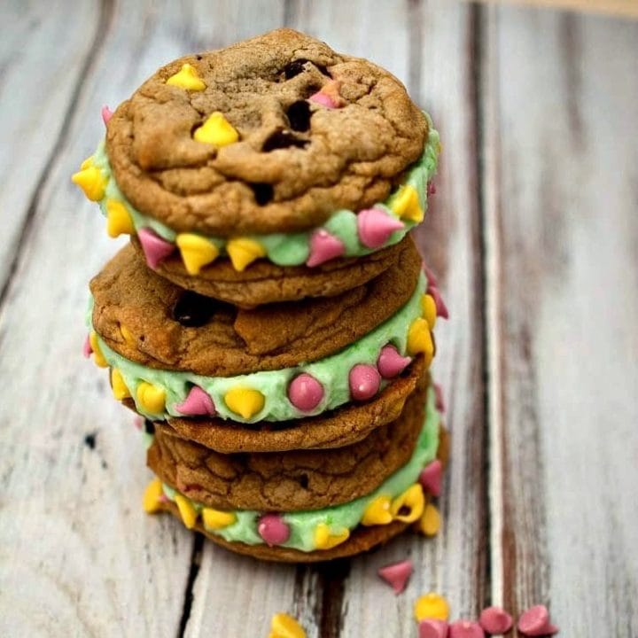 Spring Sherbet Cookie Sandwiches