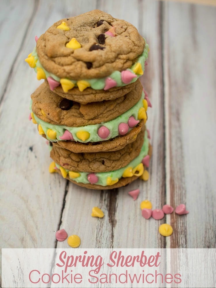 Spring Sherbet Cookie Sandwiches