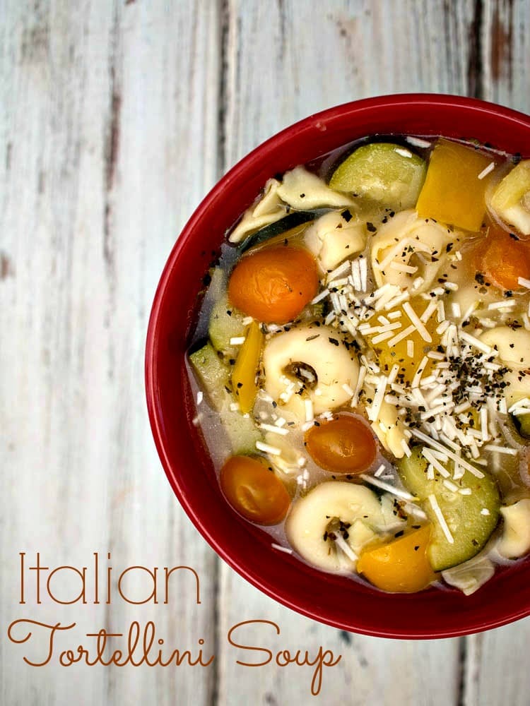 Italian Tortellini Soup - a quick and easy meal for busy weeknights. Perfect for a meatless Lenten recipe.